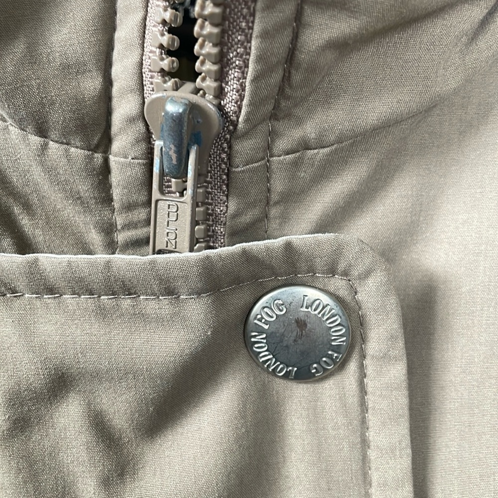 London Fog Men’s Small Tan Hooded Removable Liner Coat career Gorpcore hiking - Picture 3 of 9
